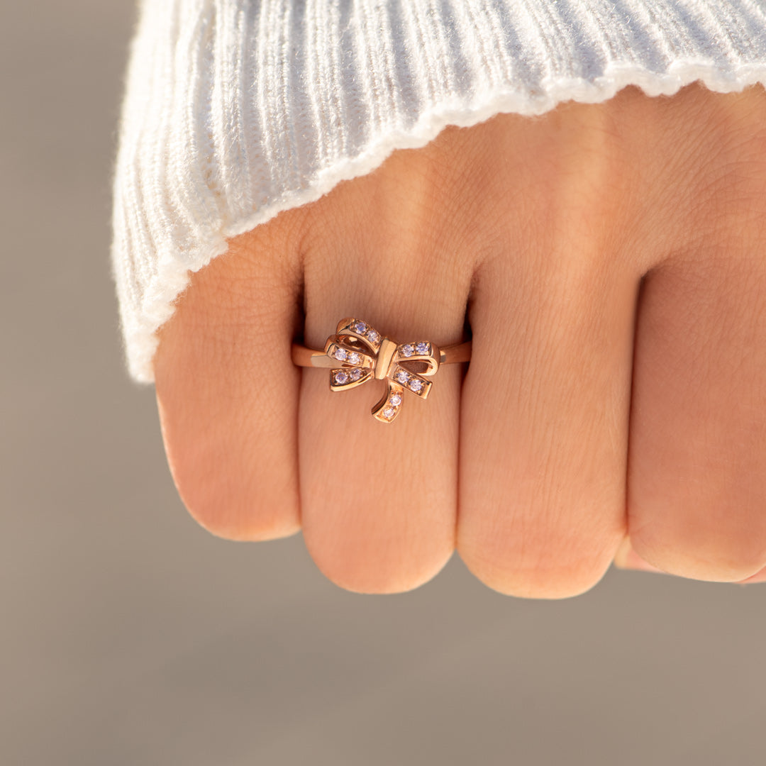 Pavé Double Bow Ring