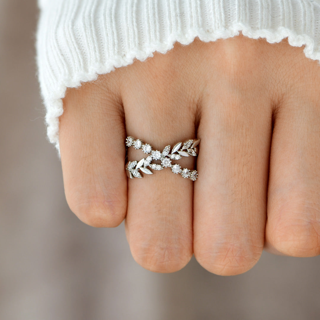 Grow Through Your Struggles Leaf Ring