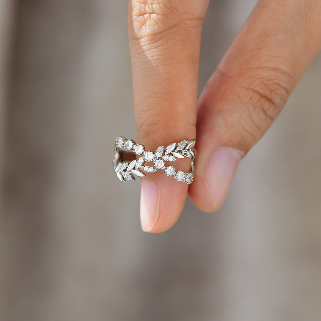 Grow Through Your Struggles Leaf Ring