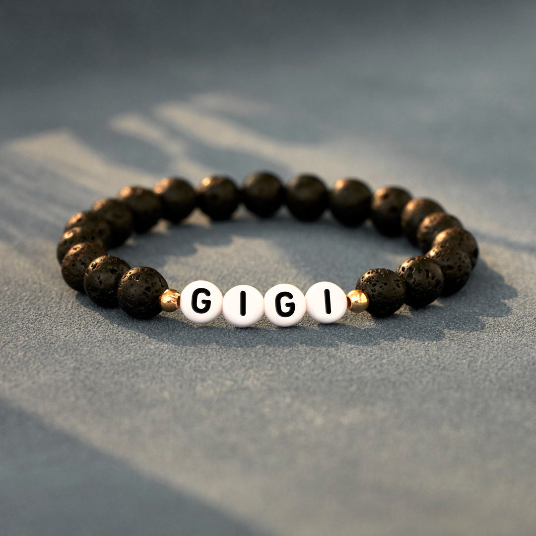 Personalized Word 1-9 Letters Volcano Rock Bracelet