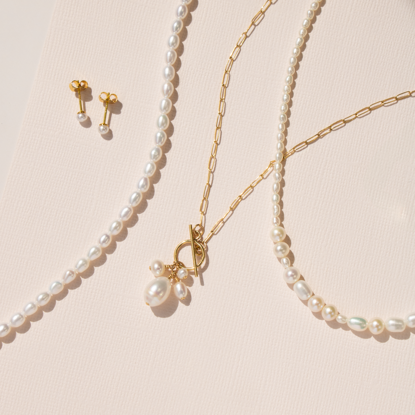 Tiny Pearl Stud Earrings