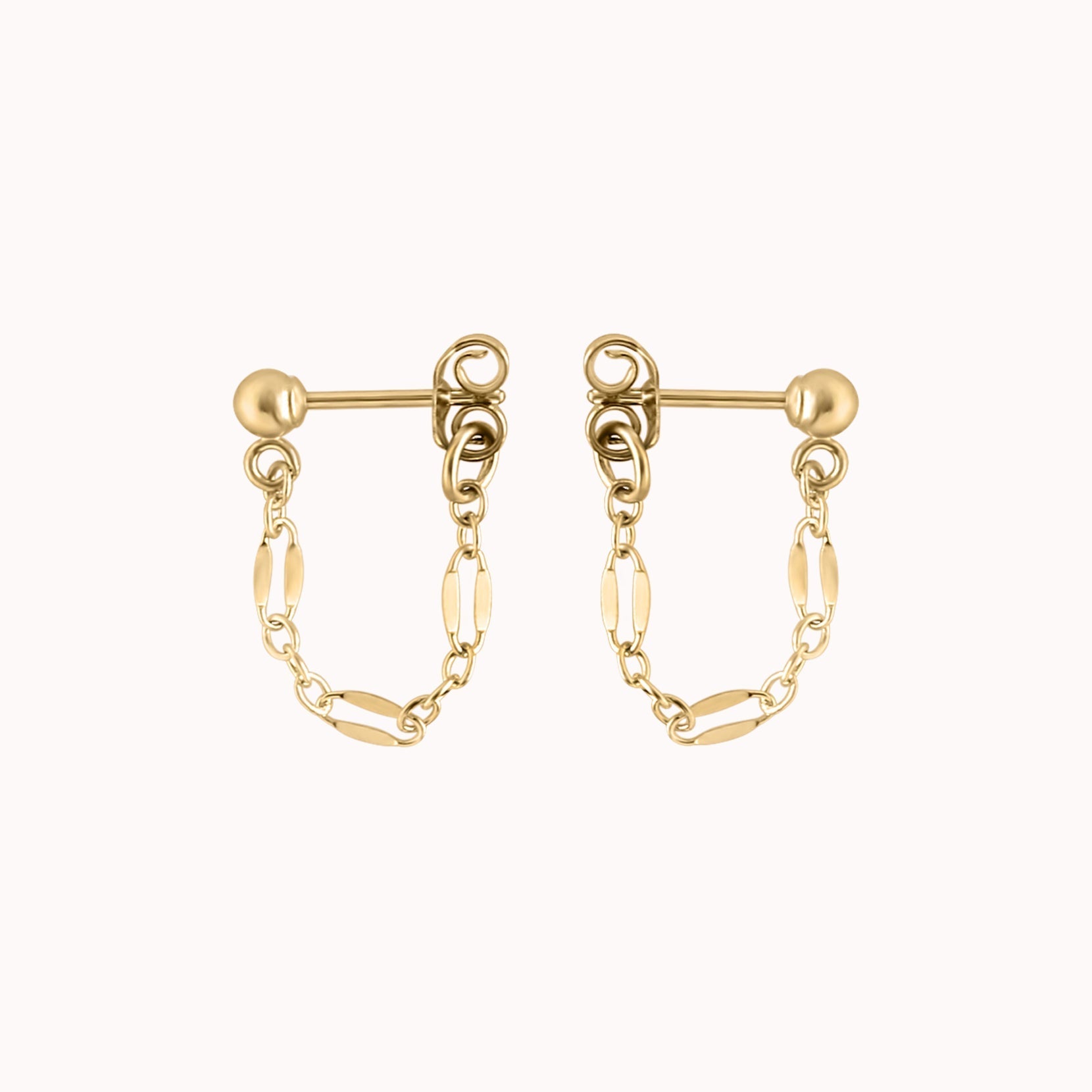 Lace Chain Loop Earrings