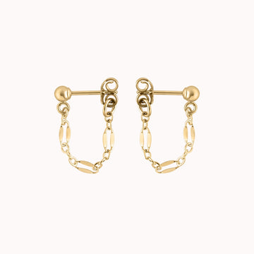 Lace Chain Loop Earrings