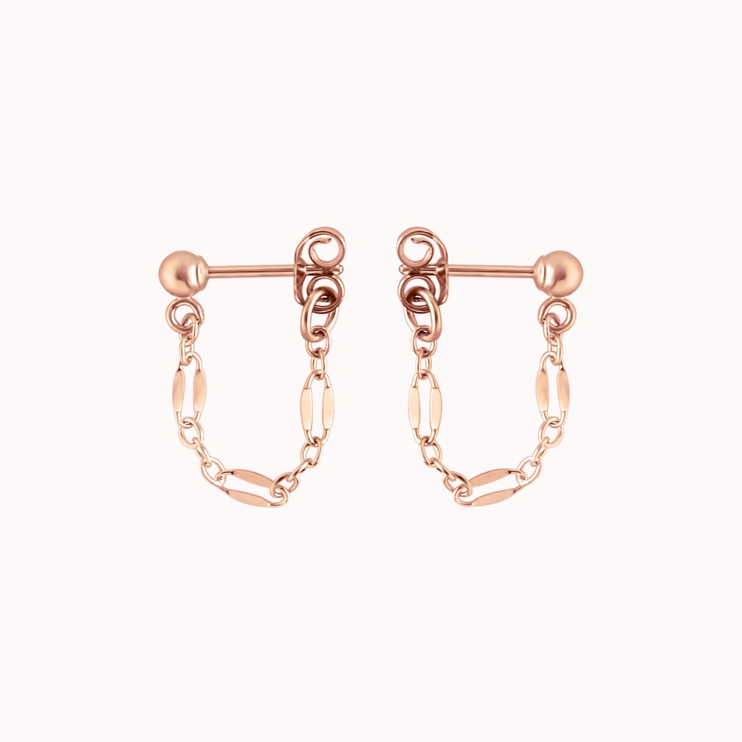 Lace Chain Loop Earrings