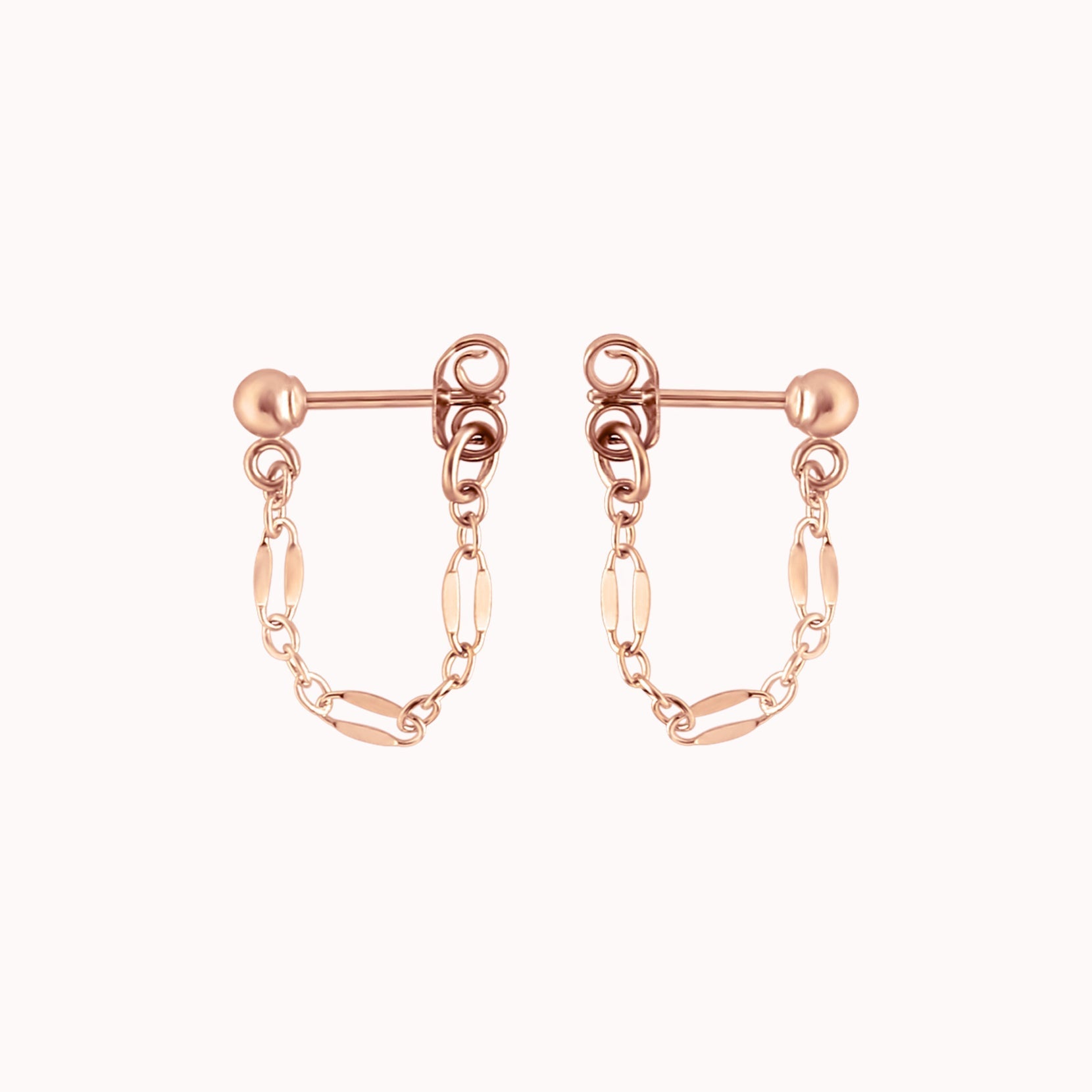 Lace Chain Loop Earrings
