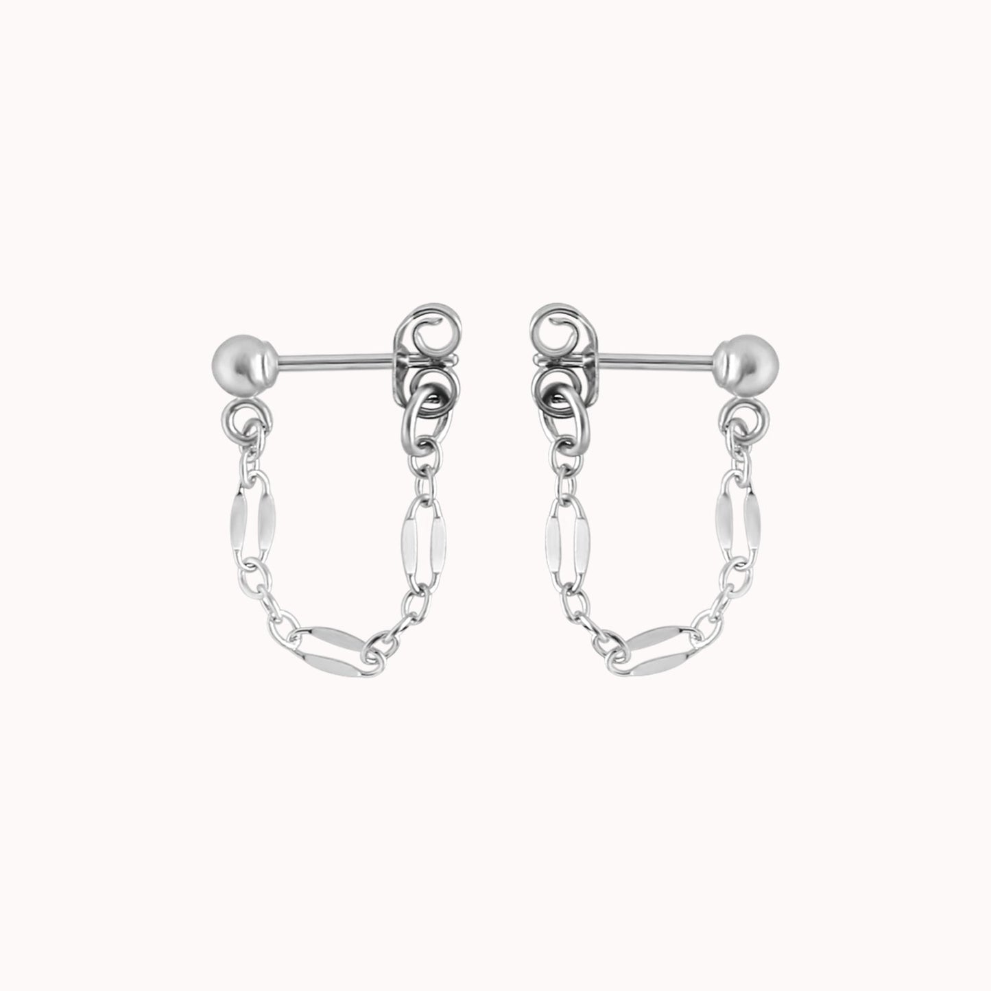 Lace Chain Loop Earrings