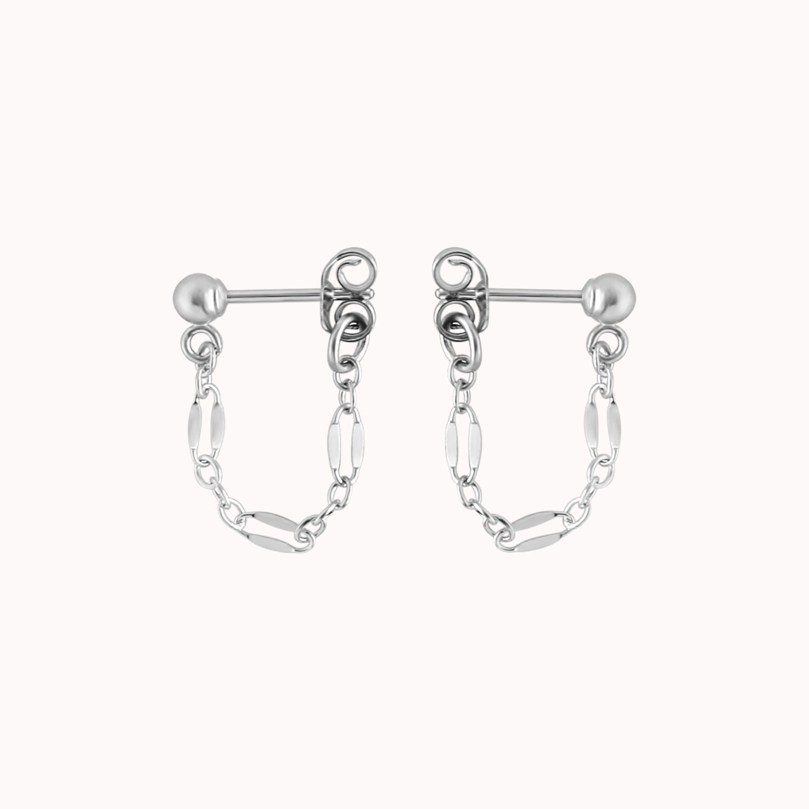 Lace Chain Loop Earrings
