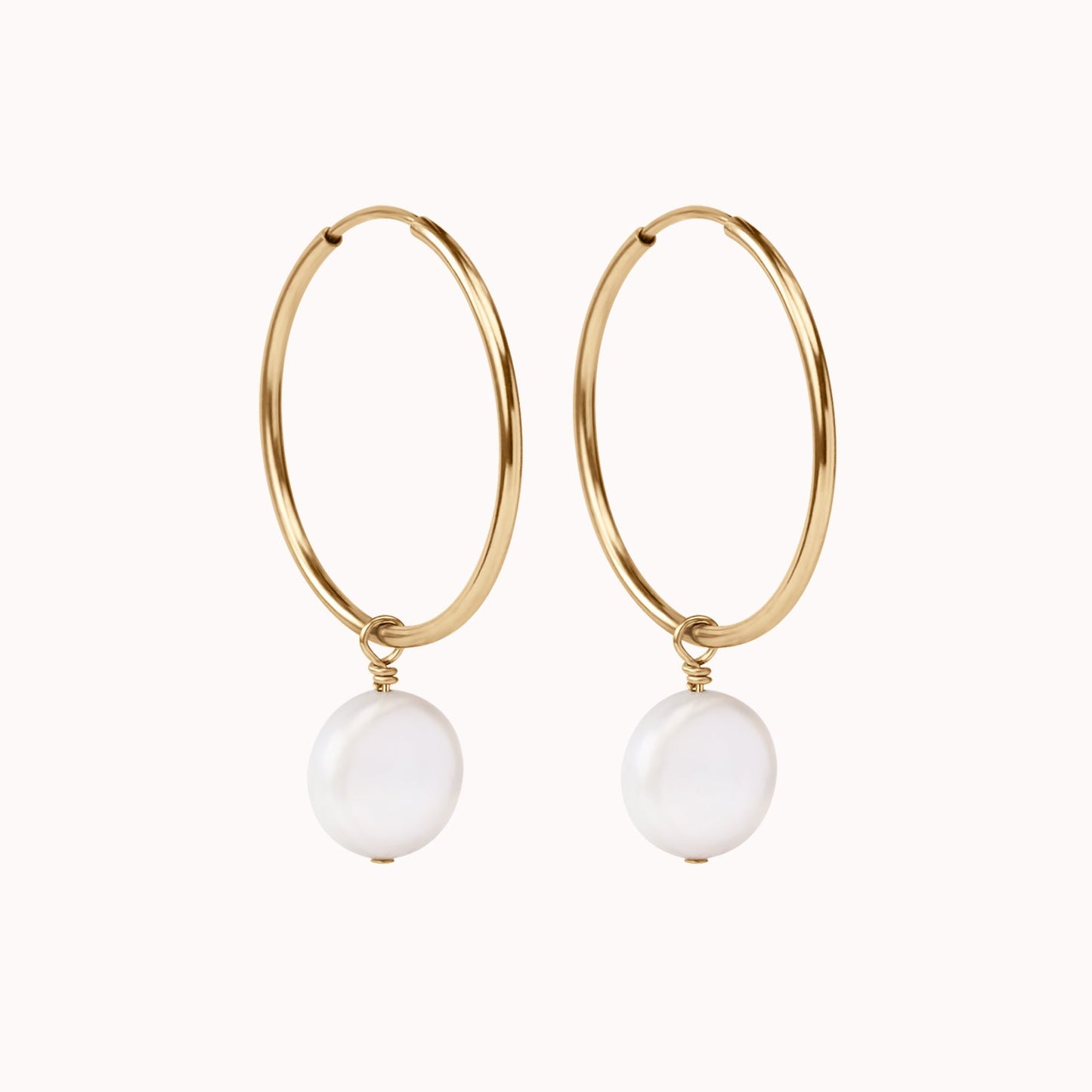 Lana Pearl Hoop Earrings