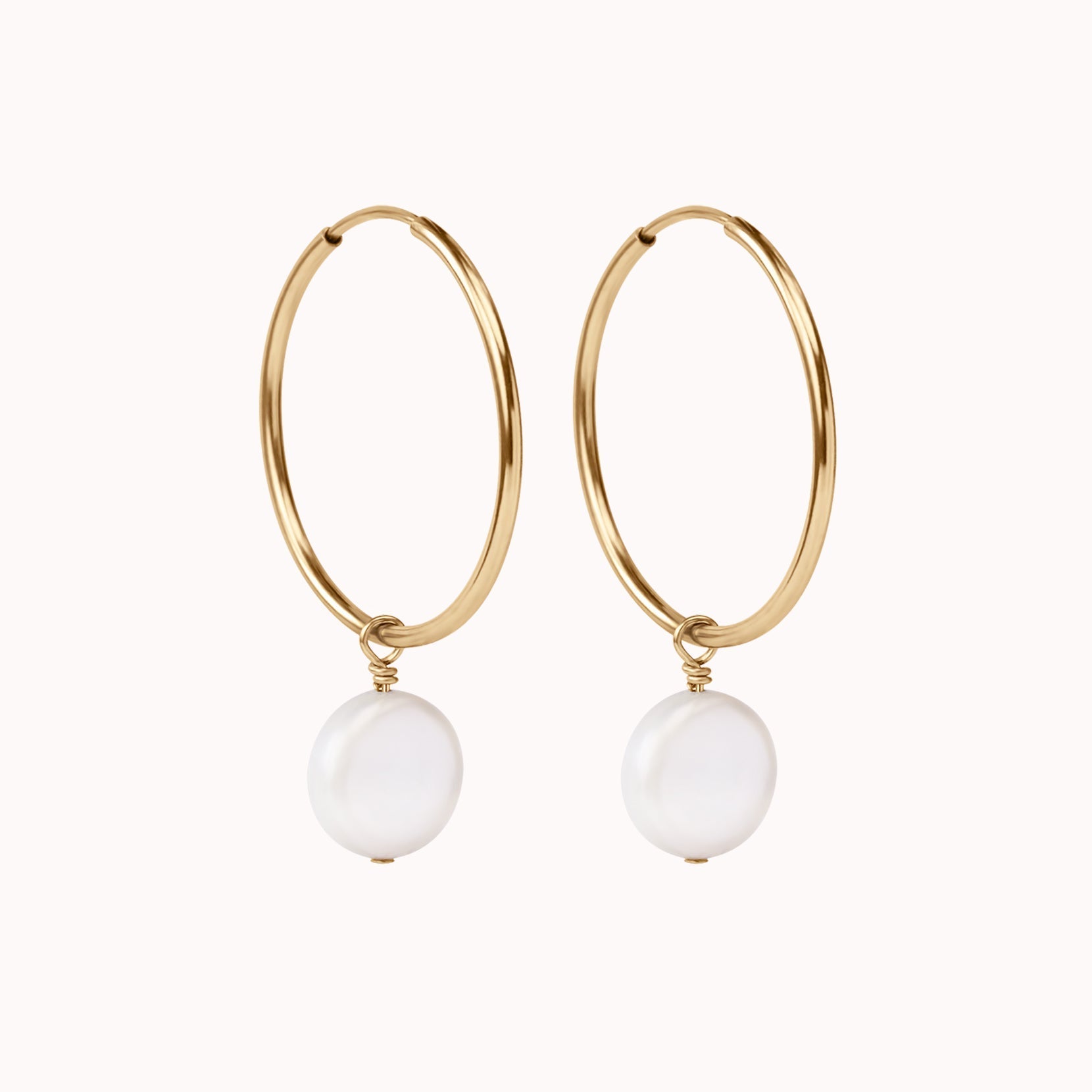 Lana Pearl Hoop Earrings