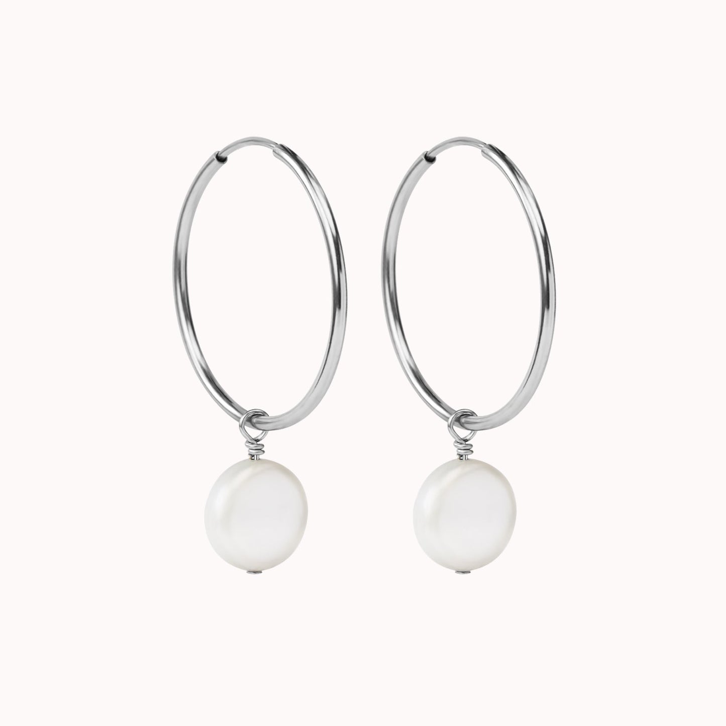 Lana Pearl Hoop Earrings