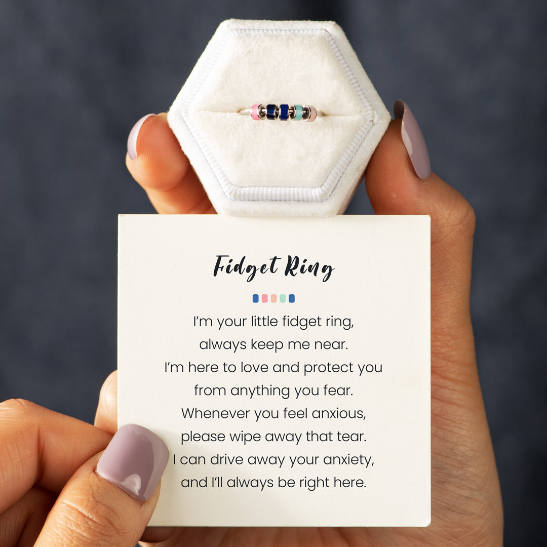Spinning Enamel Fidget Anxiety Ring