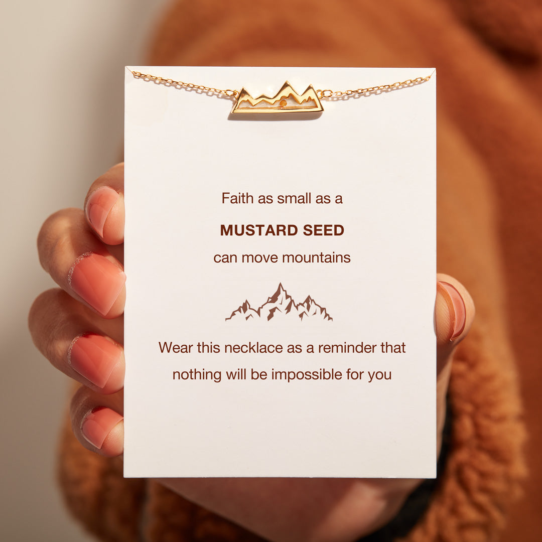 Mustard Seed Mountain Necklace