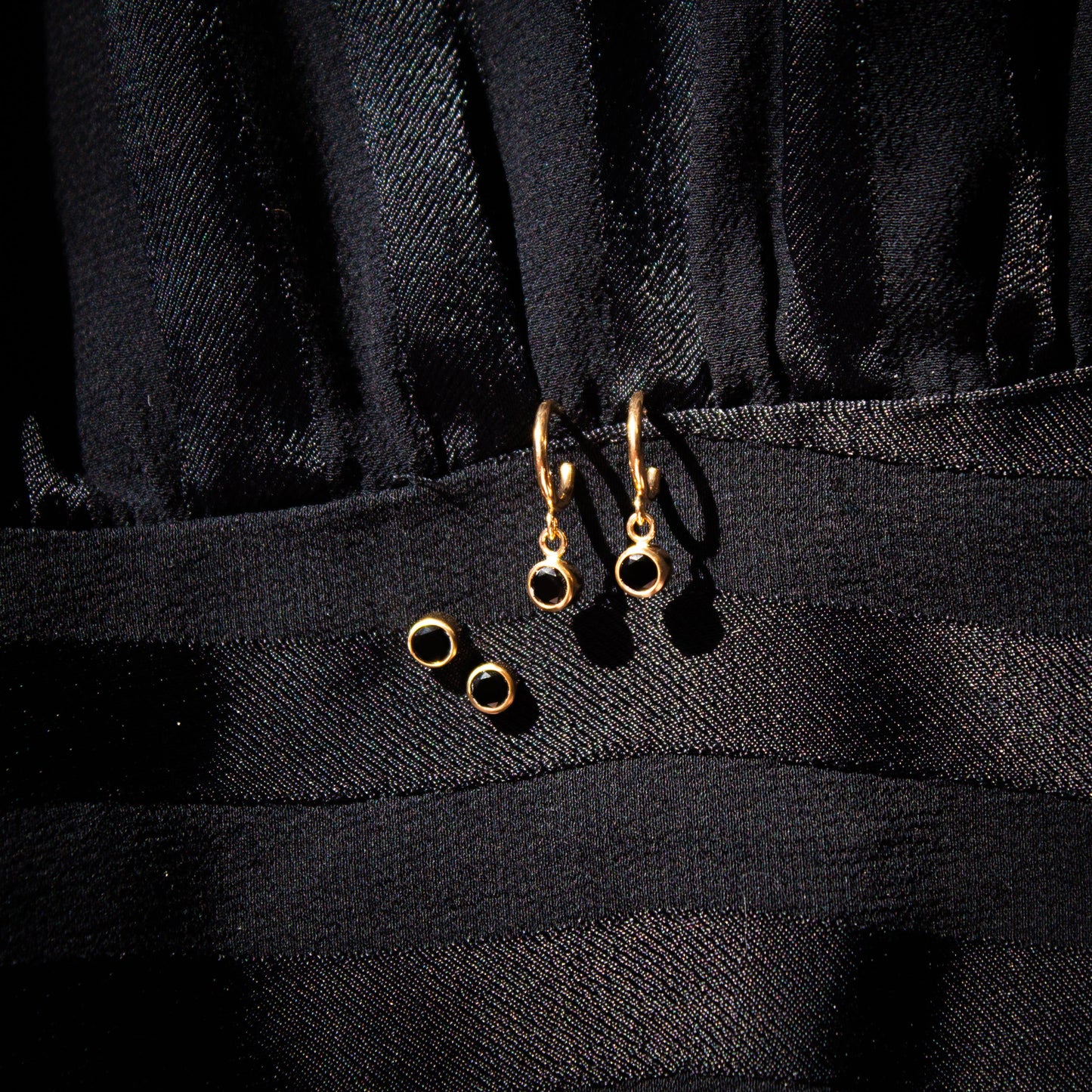 Black Onyx Stud Earrings