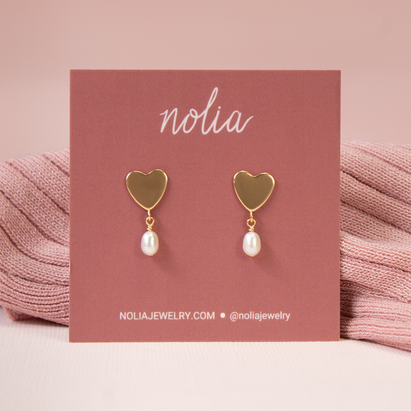 Vintage Heart Stud Earrings