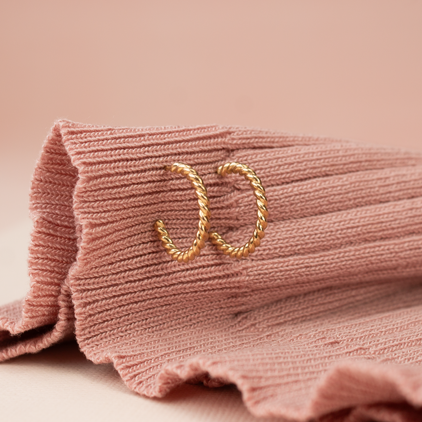 Small Twist Hoop Earrings