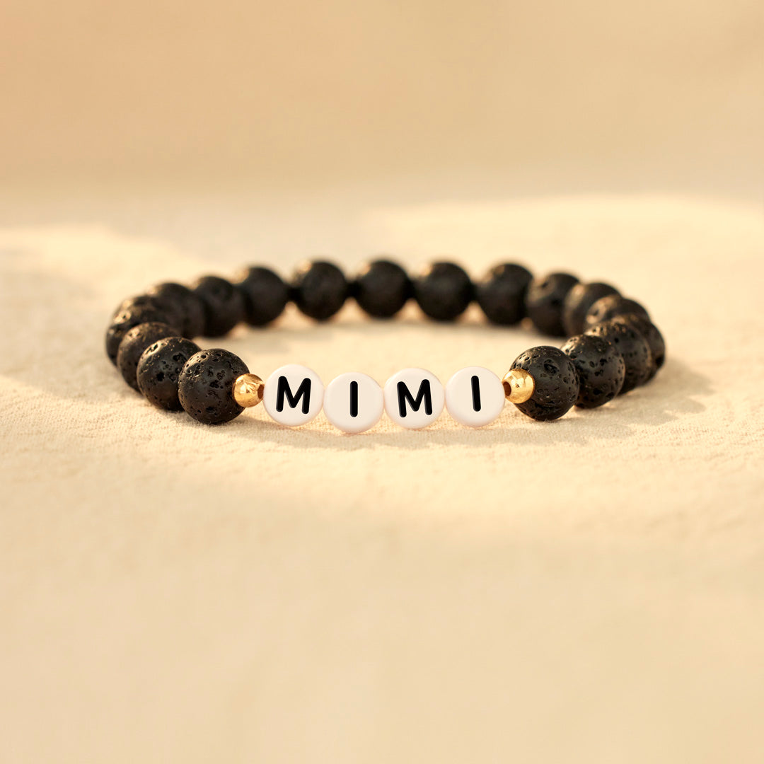 Personalized Word 1-9 Letters Volcano Rock Bracelet