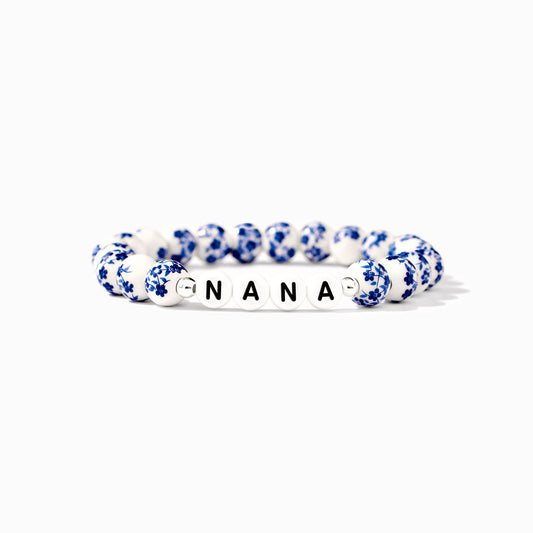 Nana Blue Floral Porcelain Bracelet
