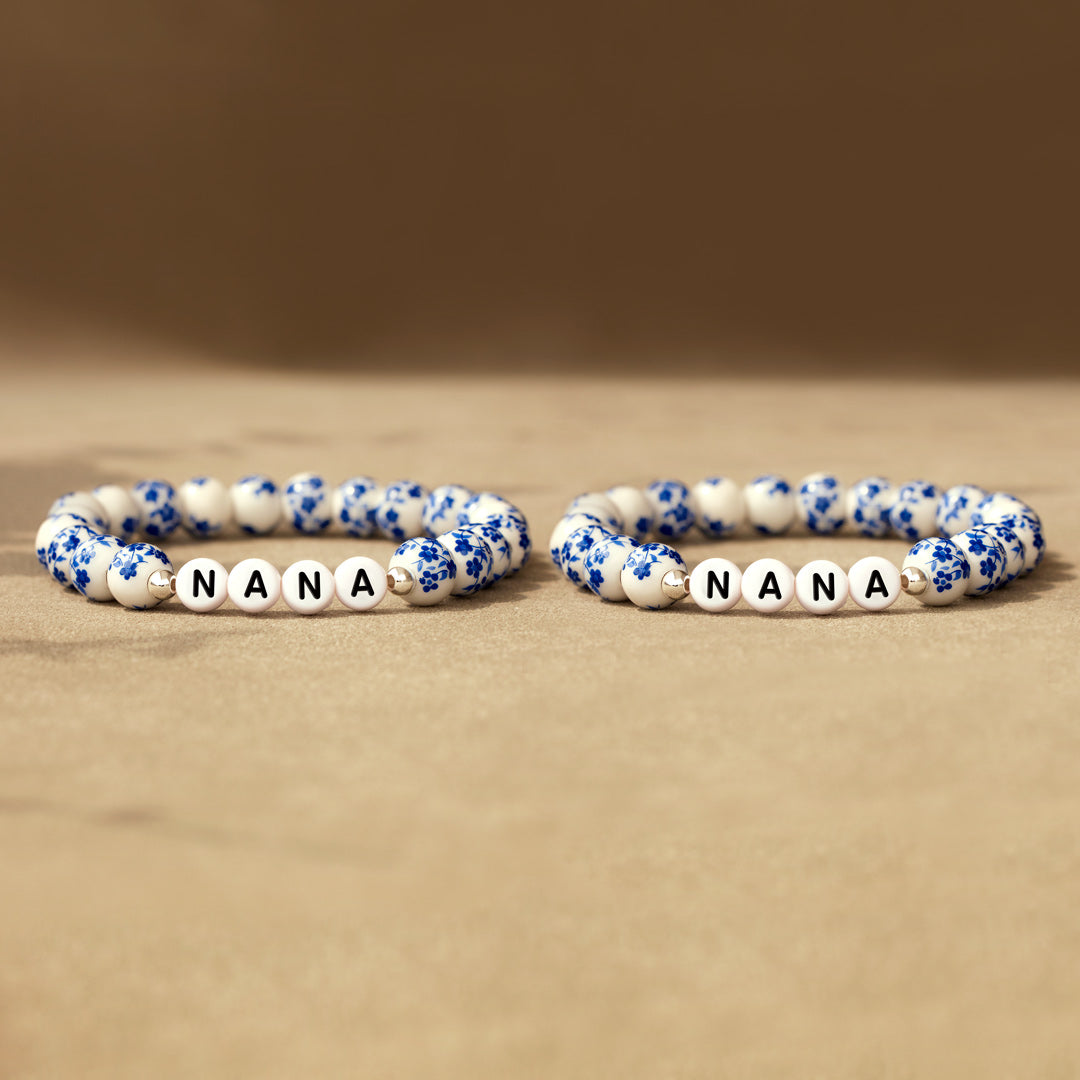Nana Blue Floral Porcelain Bracelet