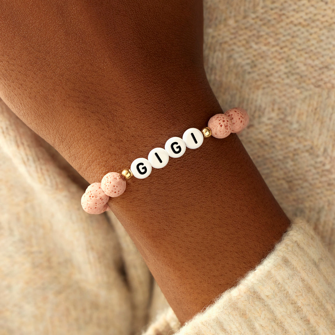 Personalized Word 1-9 Letters Volcano Rock Bracelet