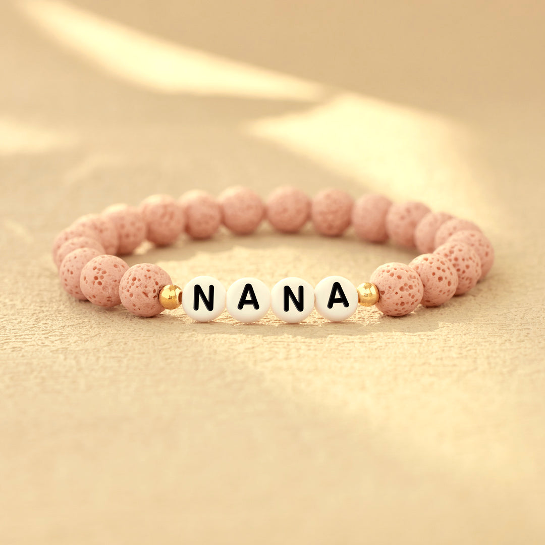 Personalized Word 1-9 Letters Volcano Rock Bracelet