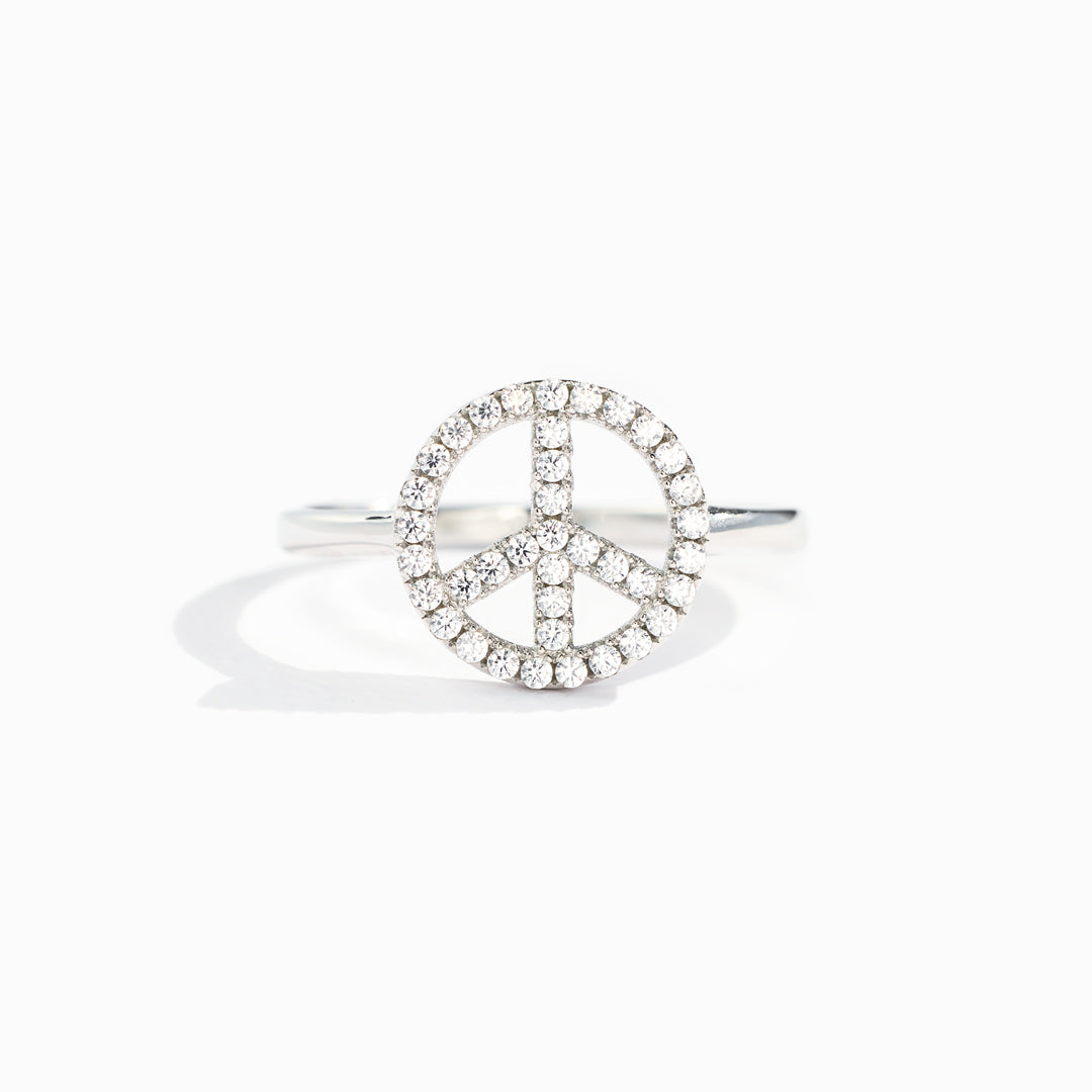 A Little Hippie A Little Hood Peace Sign Ring