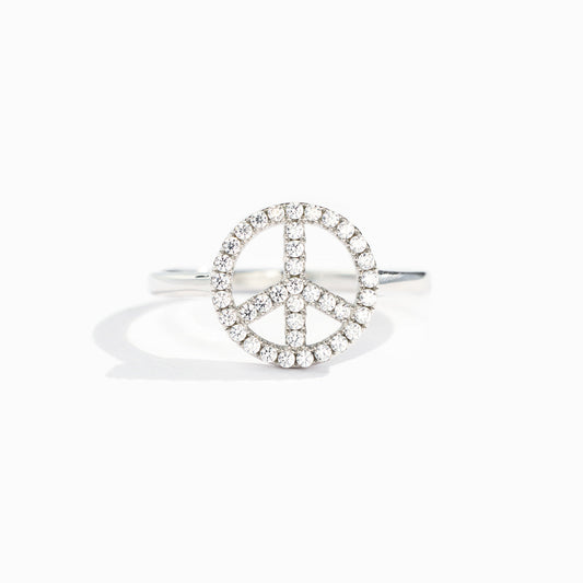 A Little Hippie A Little Hood Peace Sign Ring