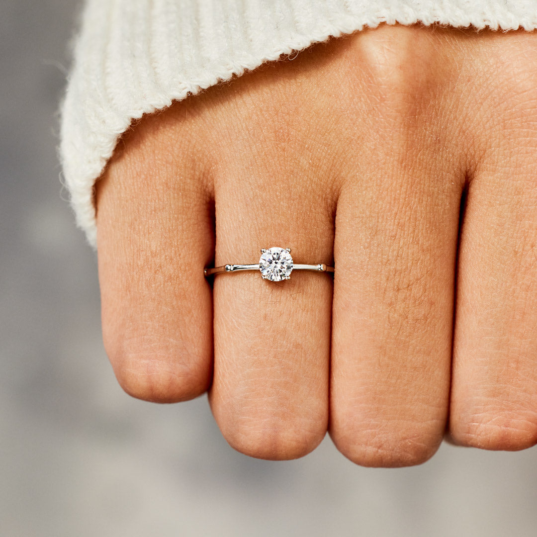 Keep You Forever Minimalist Round Cut Promise Ring