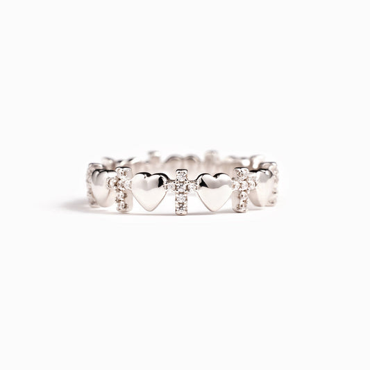 Jesus Is The Answer Cross Band Ring