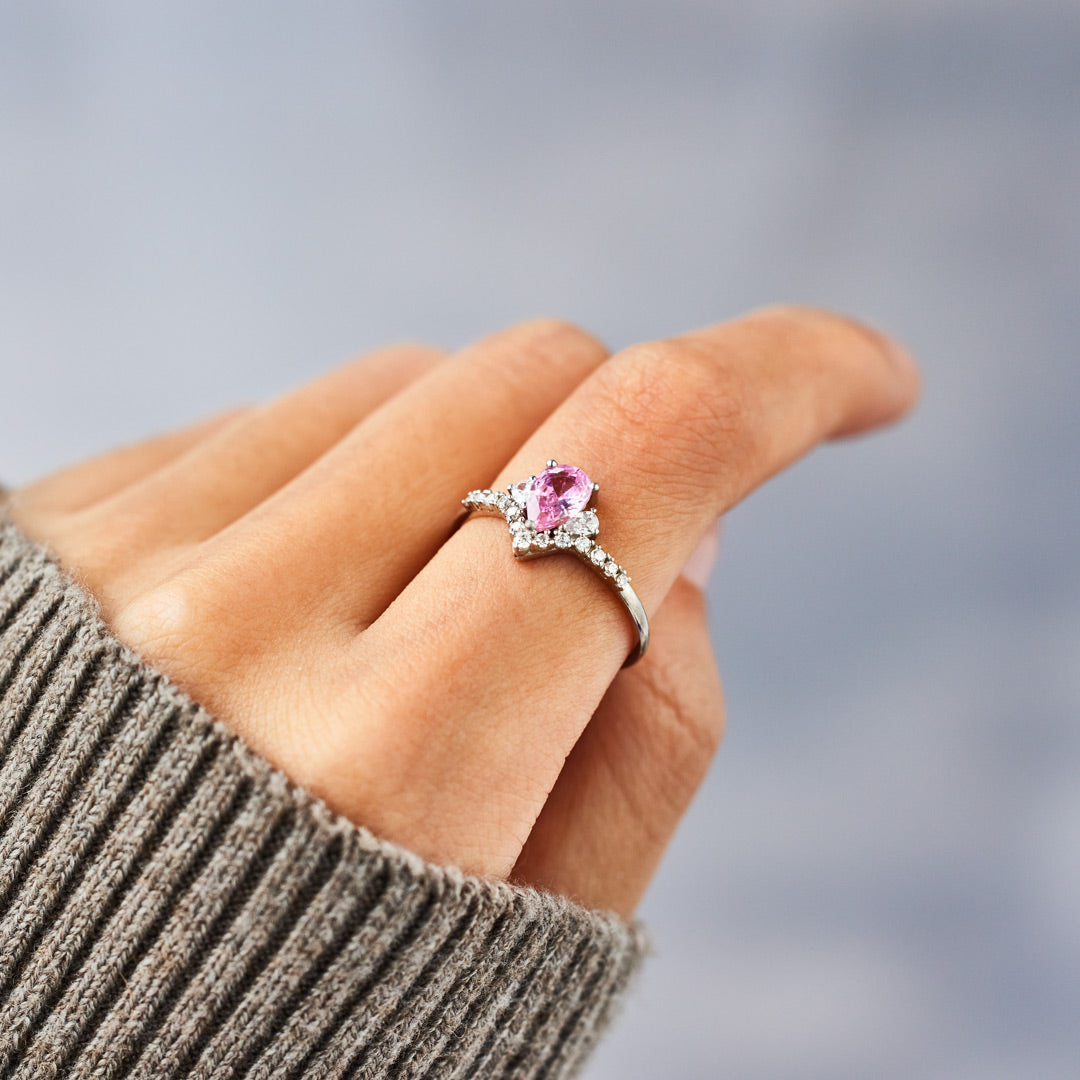 Past Present Future Teardrop Trilogy Ring