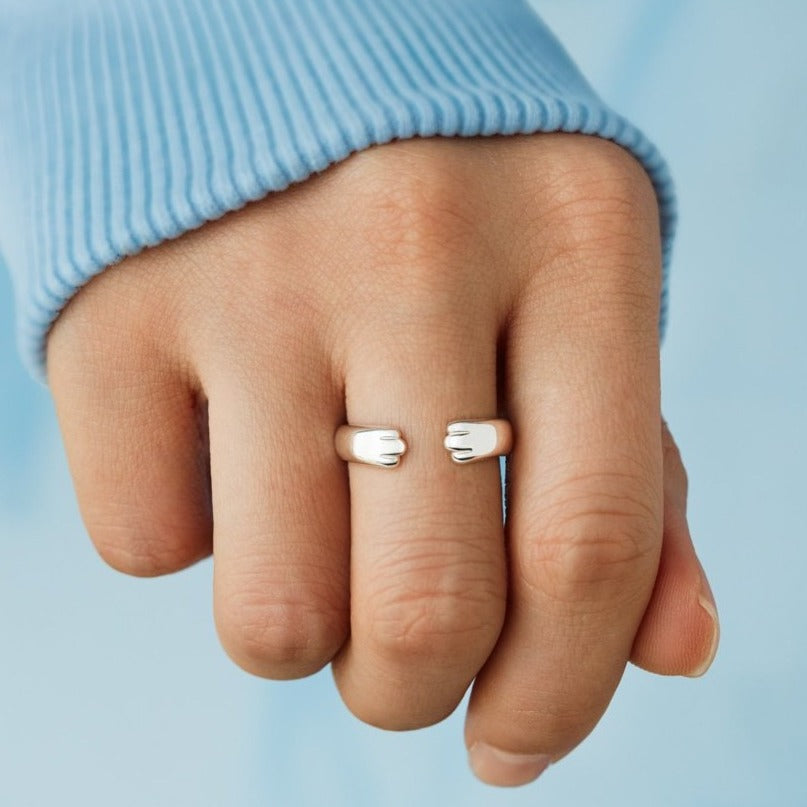 Just Keep Going Bitch Kitty Cat Hug Ring