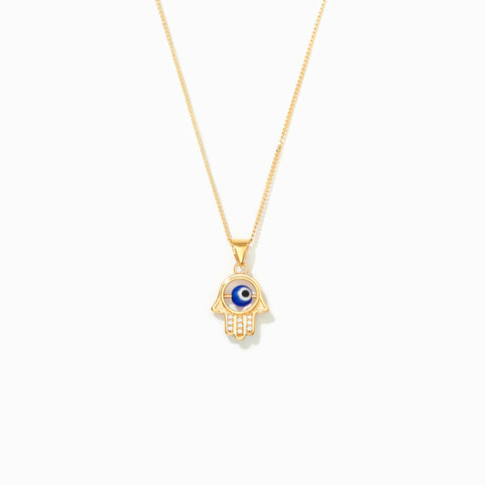 Protection Hamsa Evil Eye Necklace