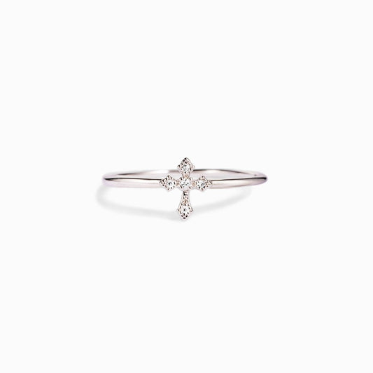 For Daughter Pray On It Minimalist Cross Ring