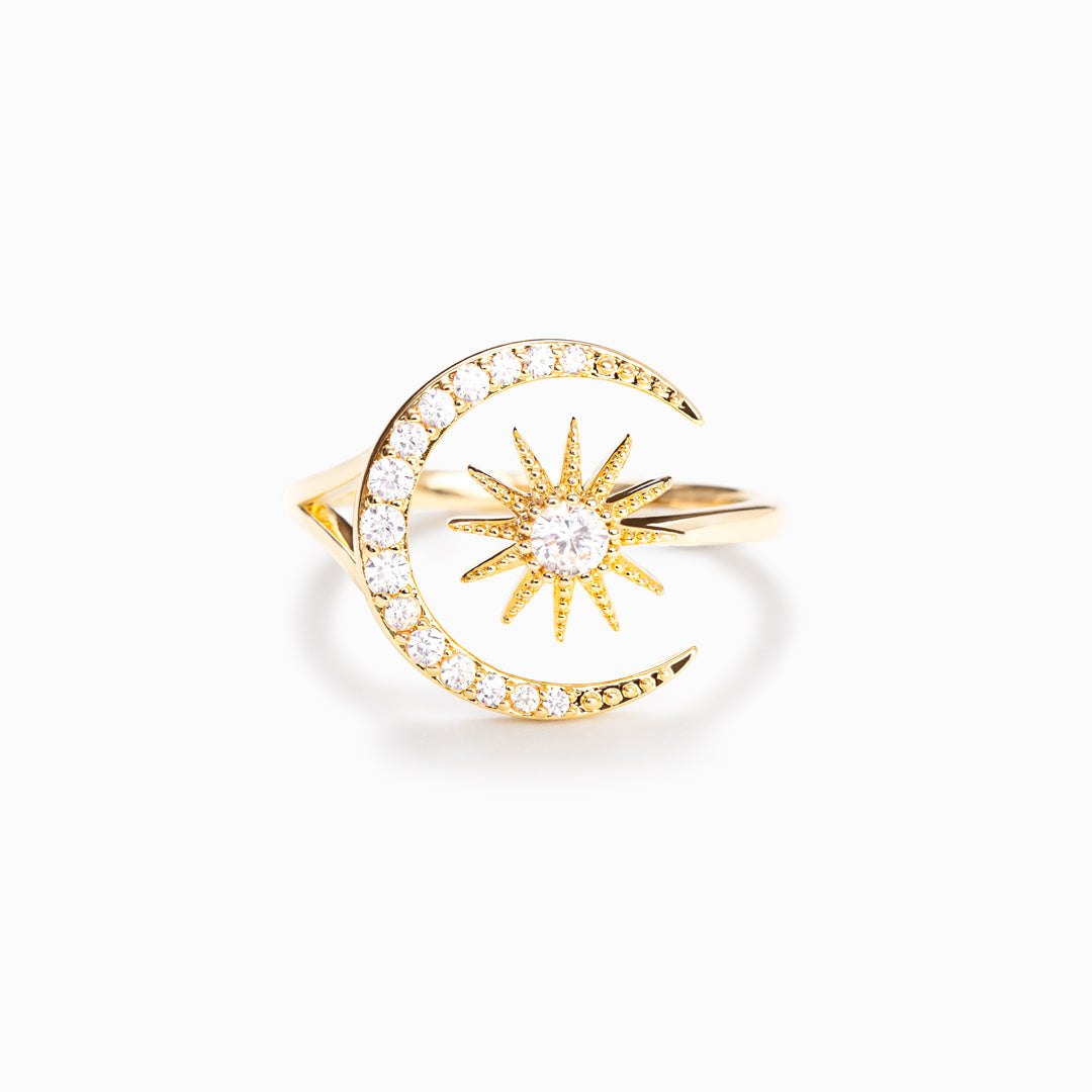 Granddaughters of Witches Crescent Moon & Star Ring