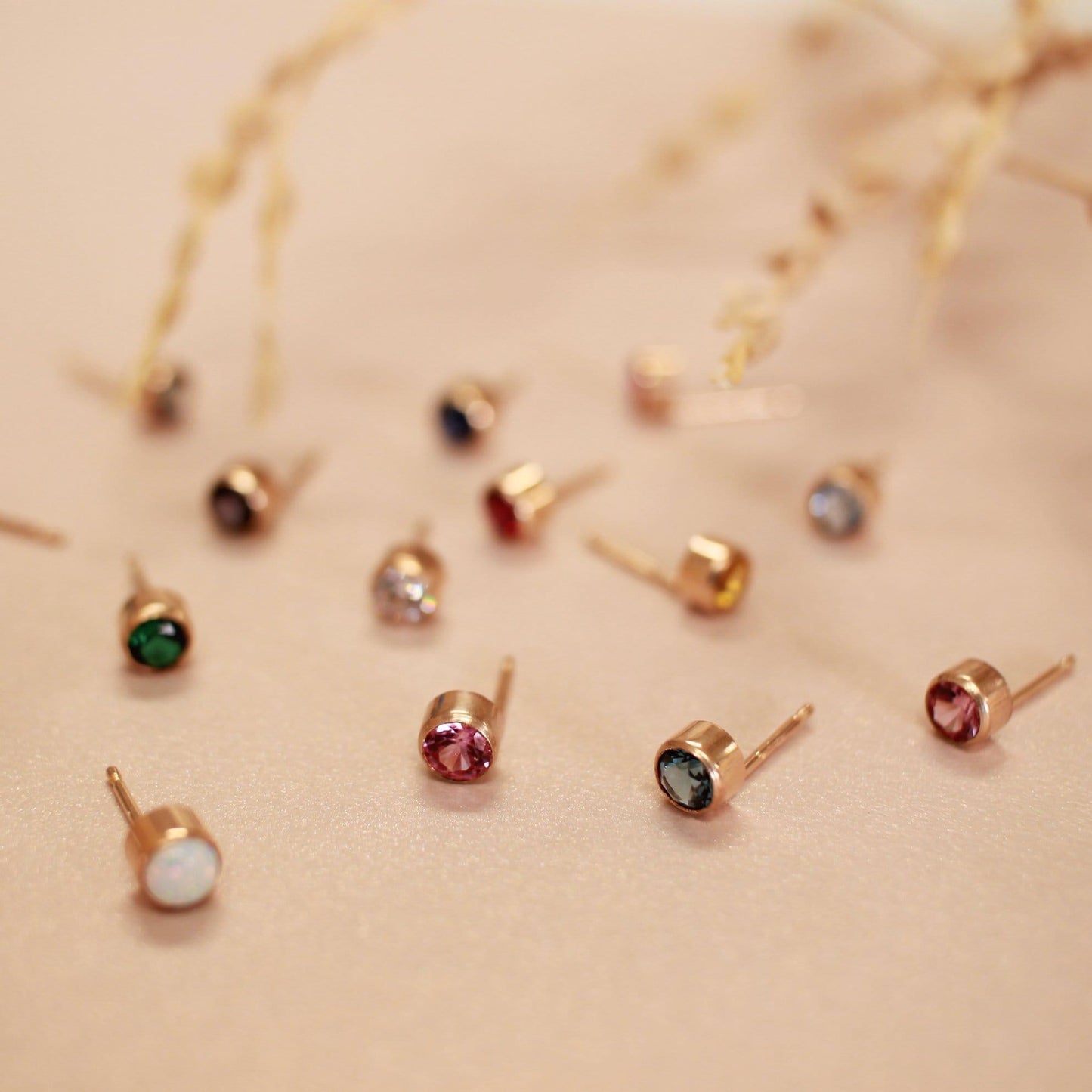 Birthstone Stud Earrings