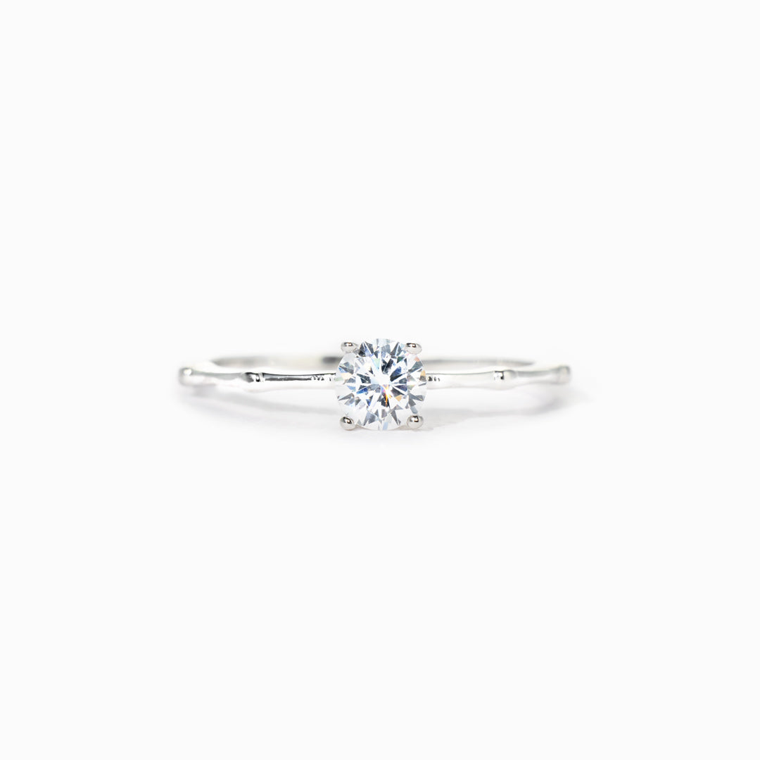 Keep You Forever Minimalist Round Cut Promise Ring
