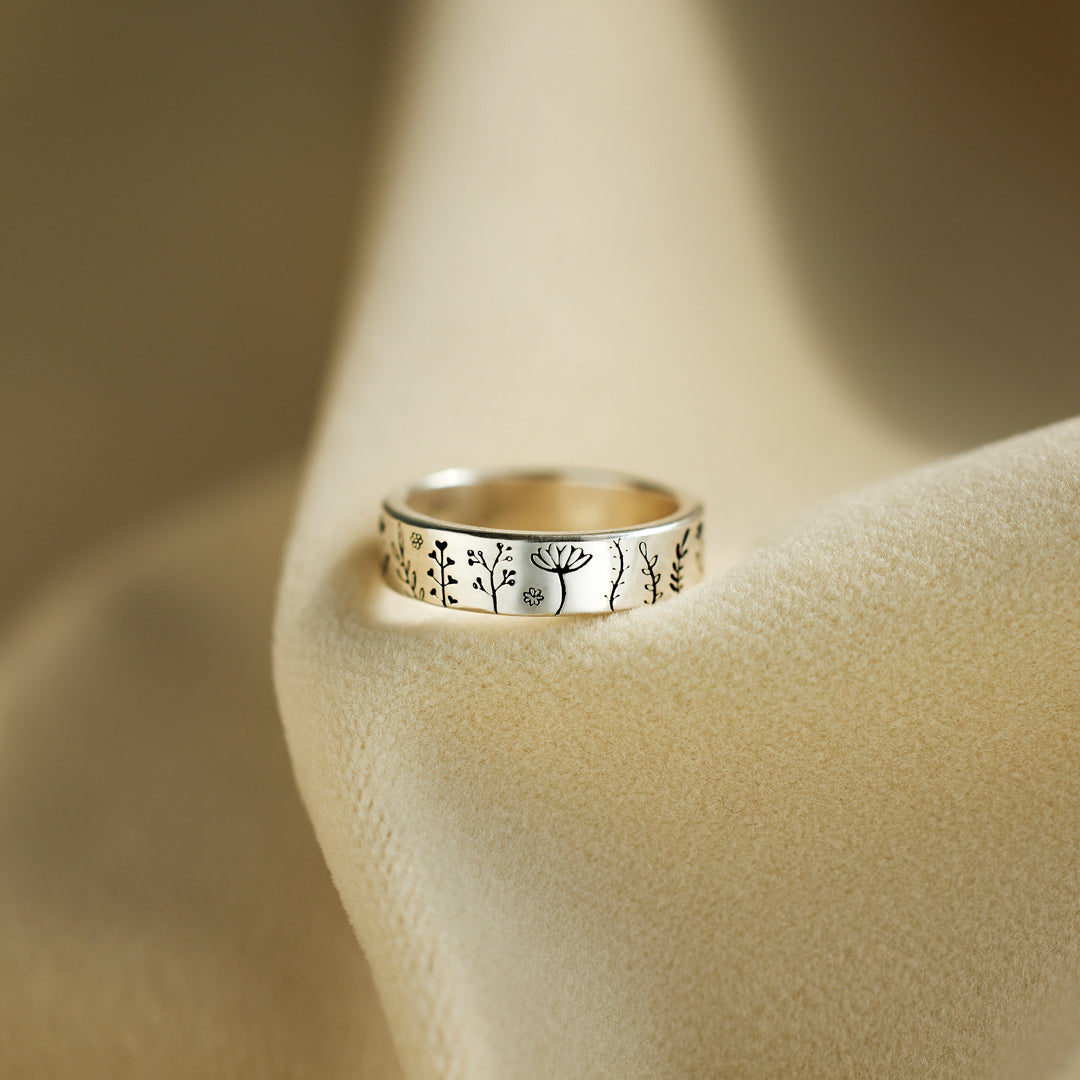You Belong Among the Wildflowers Floral Blossom Ring