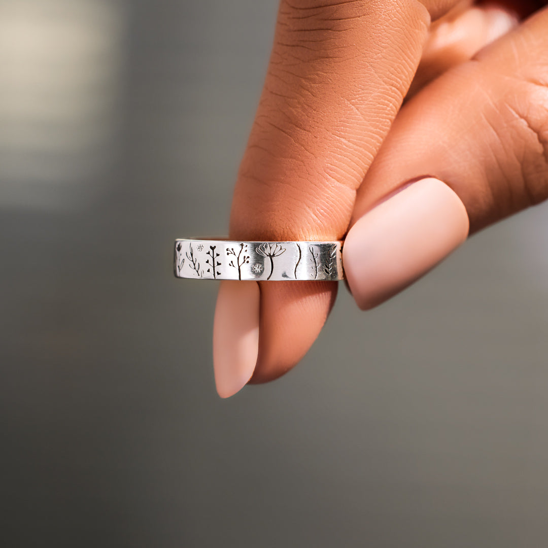 You Belong Among the Wildflowers Floral Blossom Ring