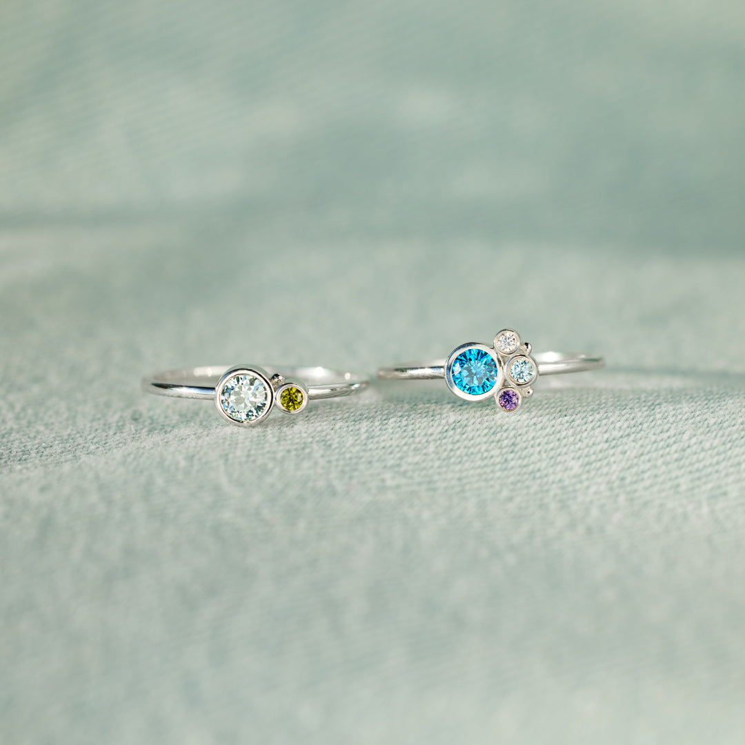 1-7 Birthstones Dots Mothers Ring-Specialized Mother’s day Gift