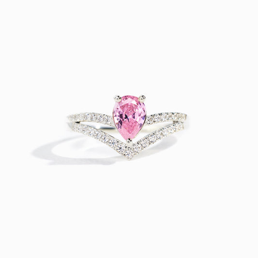Pear Cut Chevron Ring