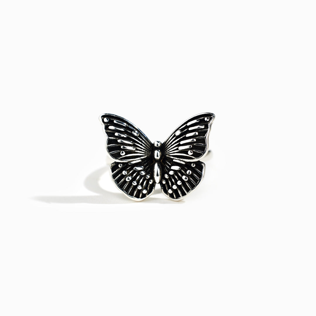 Black Butterfly Ring