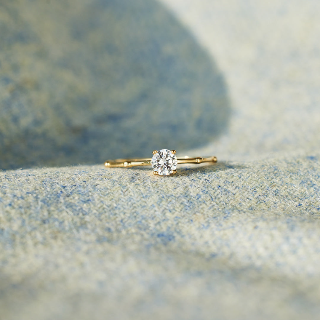 Keep You Forever Minimalist Round Cut Promise Ring