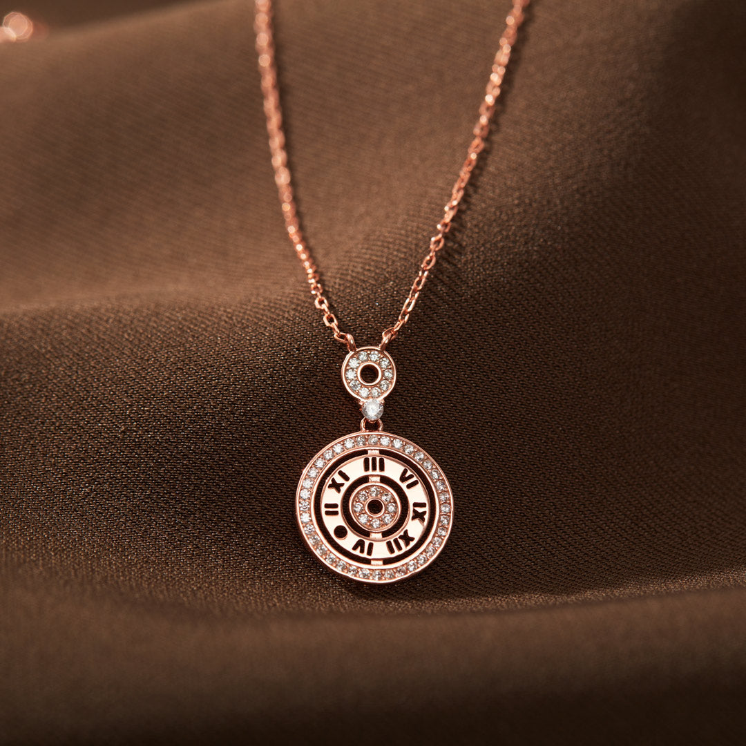 Lucky Charm Roman Numerals Necklace