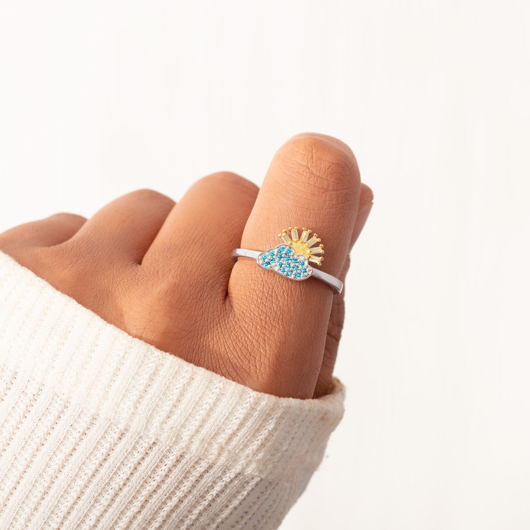 My Sunshine On A Cloudy Day Sunny Cloud Ring