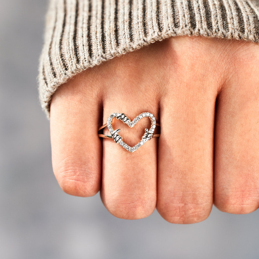 Self Love Pavé Heart Ring