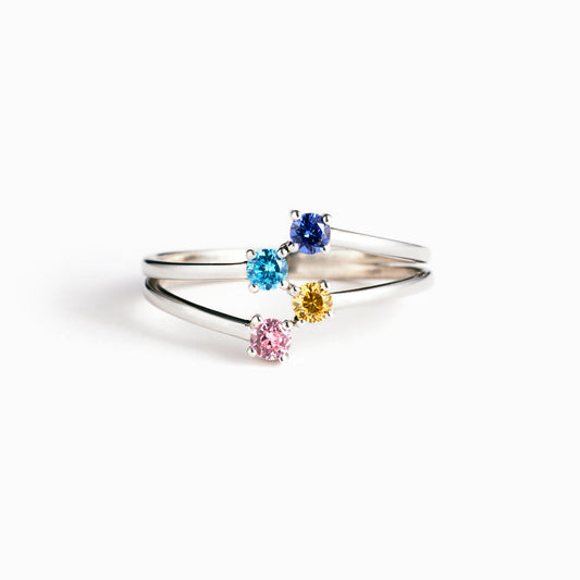 2-5 Birthstones Wrap Band