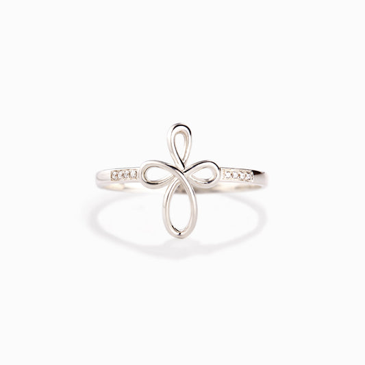Godmother & Goddaughter Infinity Cross Ring