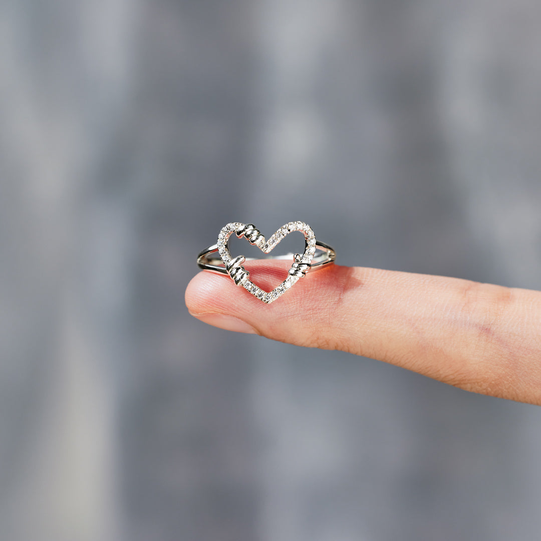 Self Love Pavé Heart Ring