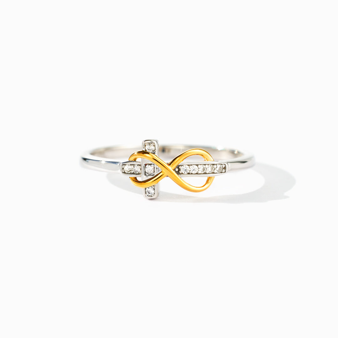 Gods' Promises Are Forever Infinity Cross Ring-Christian Religious Gift