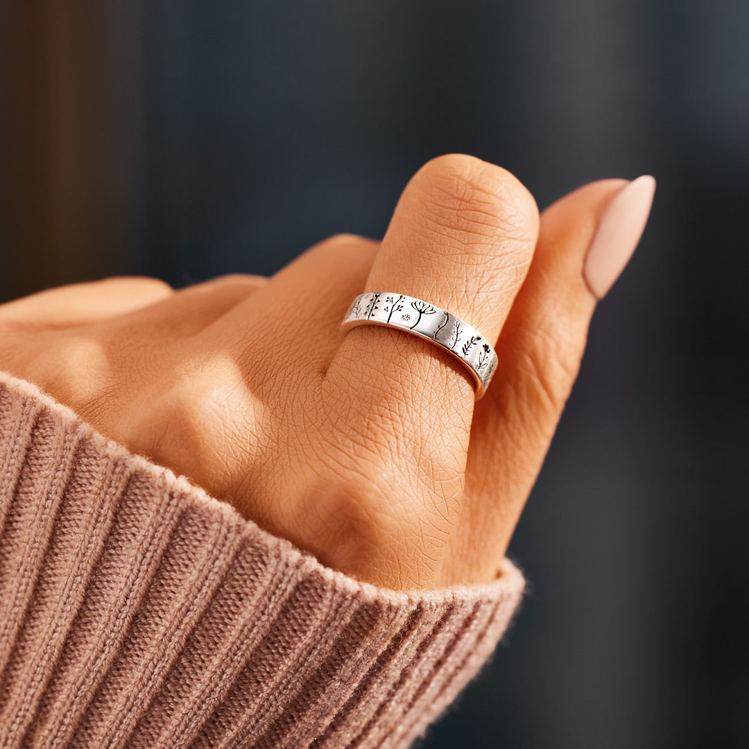 You Belong Among the Wildflowers Floral Blossom Ring