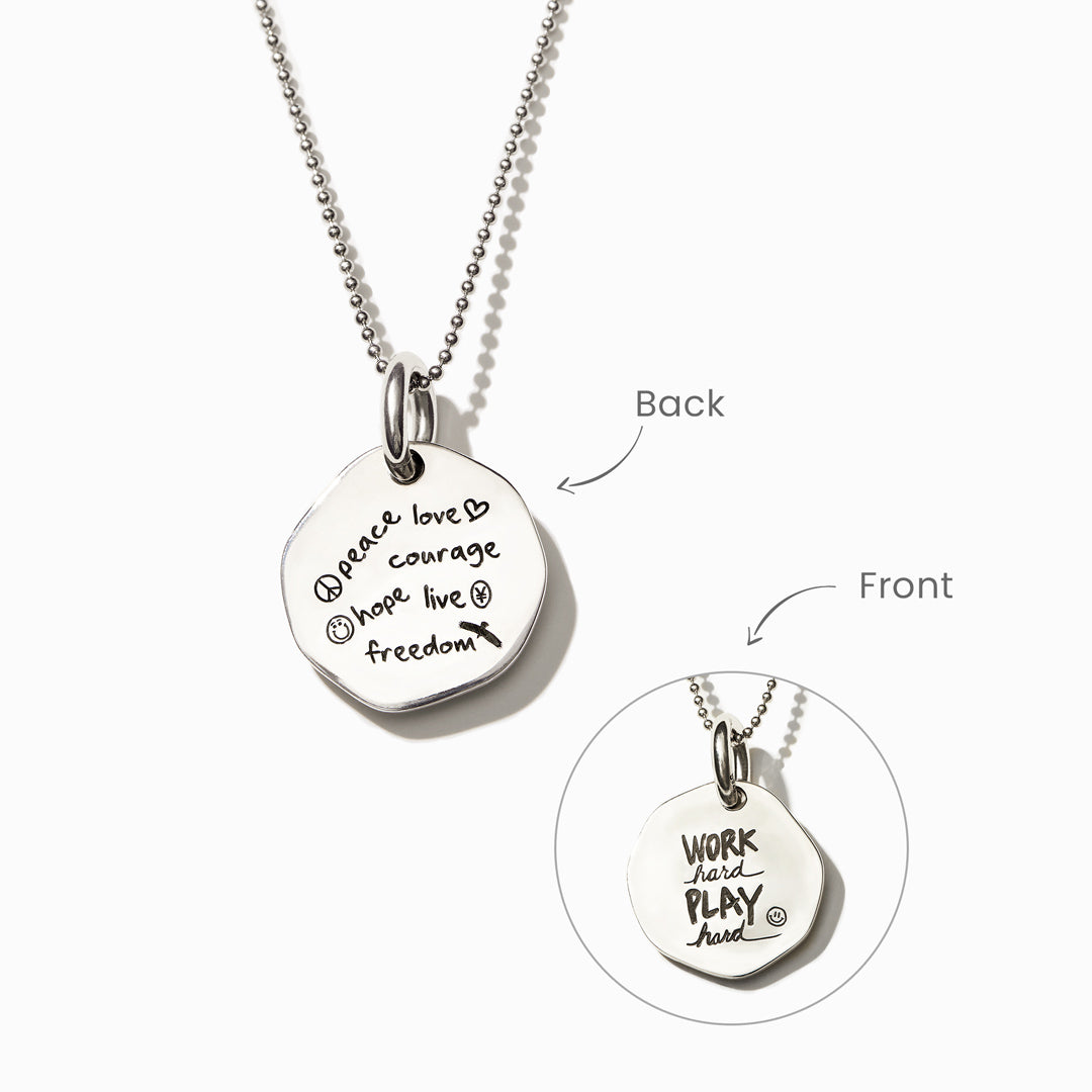 Work Hard Play Hard Necklace